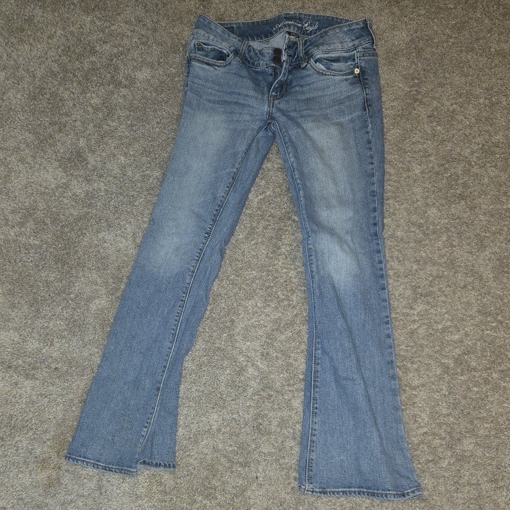 American Eagle Outfitters Blue Wide Boot Cut Jeans